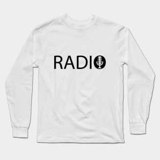 Radio artistic typography design Long Sleeve T-Shirt